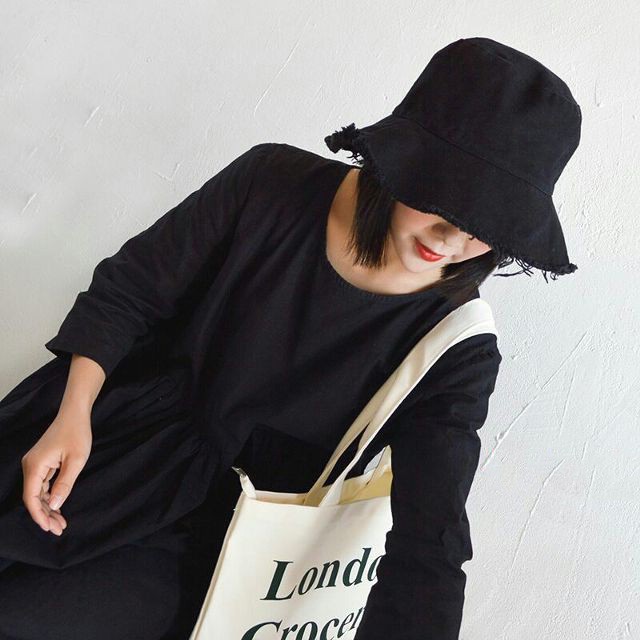 Mũ Bucket Tai Bèo Rách Trơn Jussy Fashion KIểu Nón Tai Bèo Trơn Chất Vải Kaki Thoáng Mát Phong Cách Ulzzang Unisex