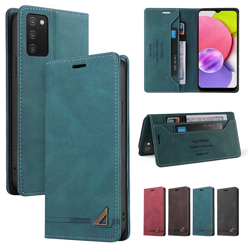 Bao Da Điện Thoại Nắp Lật Kiểu Ví Làm Giá Đỡ Thời Trang Cho OPPO Realme 8i C21 C25Y C20 Reno 6Z 5 Pro A9 A5 A73 Vỏ