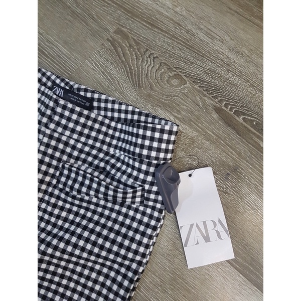 Quần ZARA caro kaki mềm co giãn xuất xịn