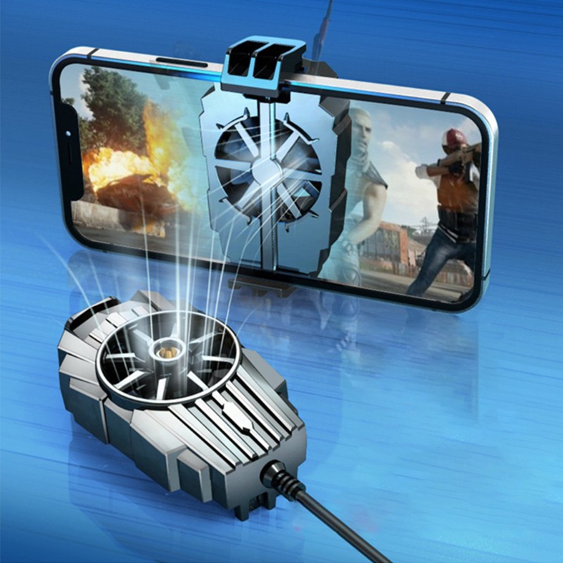 Máy làm mát tản nhiệt có thể sạc lại để chơi game tiện dụng cho điện thoại cỡ 4.7-7.5 inch