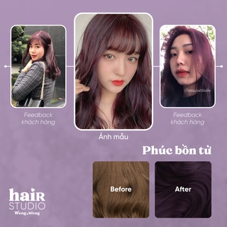 (KHÔNG TẨY - MÀU RASPBERRY/PHÚC BỒN TỬ/VIOLET BLONDE) Sản phẩm tự nhuộm tóc tại nhà tiện dụng, an toàn, dễ dùng
