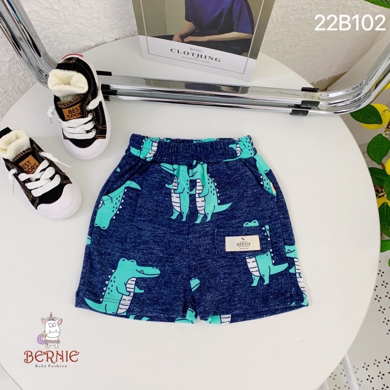 Bộ short cotton cá sấu bé trai-MS72