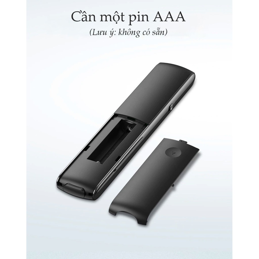 Bút trình chiếu điều khiển máy tính PowerPoint Laser hãng UGREEN LP180 60327 không dây điều khiển từ xa 100m