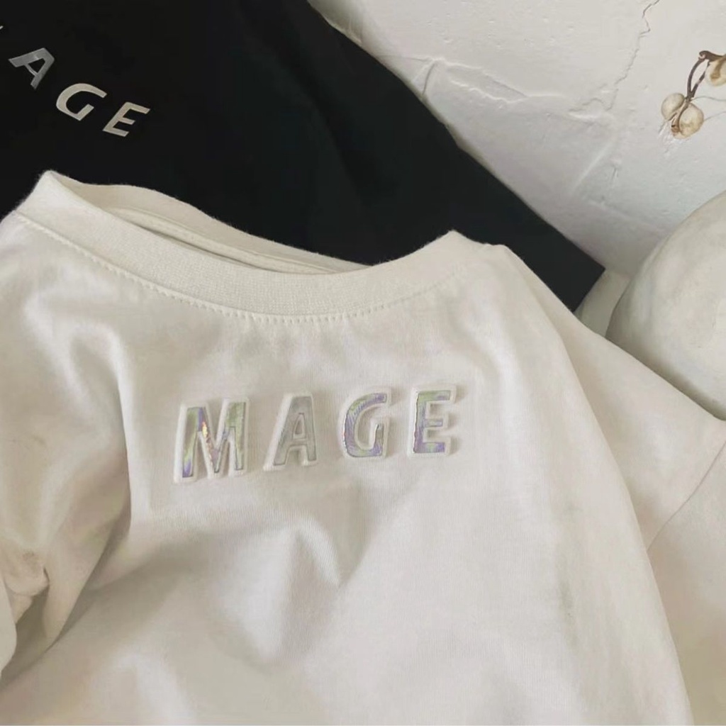 Áo Thun 100% Cotton Tay Ngắn In Chữ Thoải Mái Cho Bé