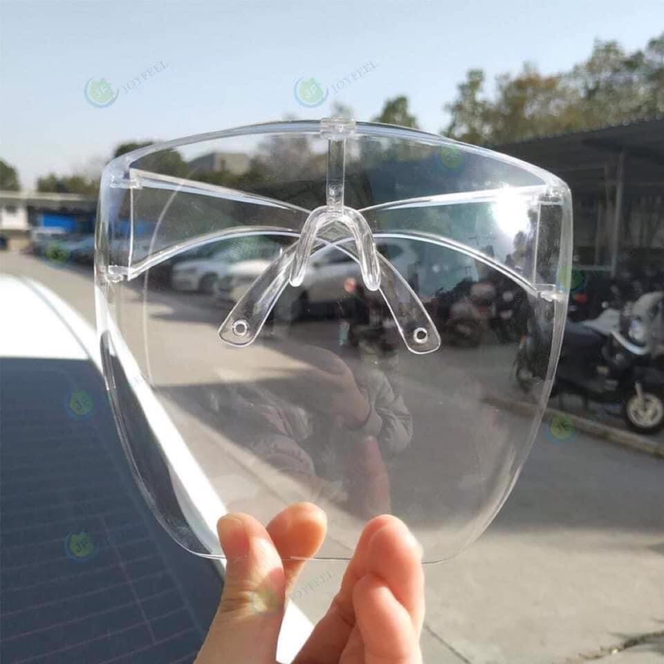 Kính chống giọt bắn FACE SHIELD, bảo hộ y tế đa năng phòng dịch, trong suốt có gọng ôm trọn khuôn mặt [Halongstars]