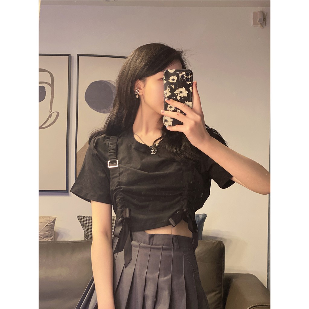 áo croptop ulzzang ruy băng cá tính (ms: CS1981)