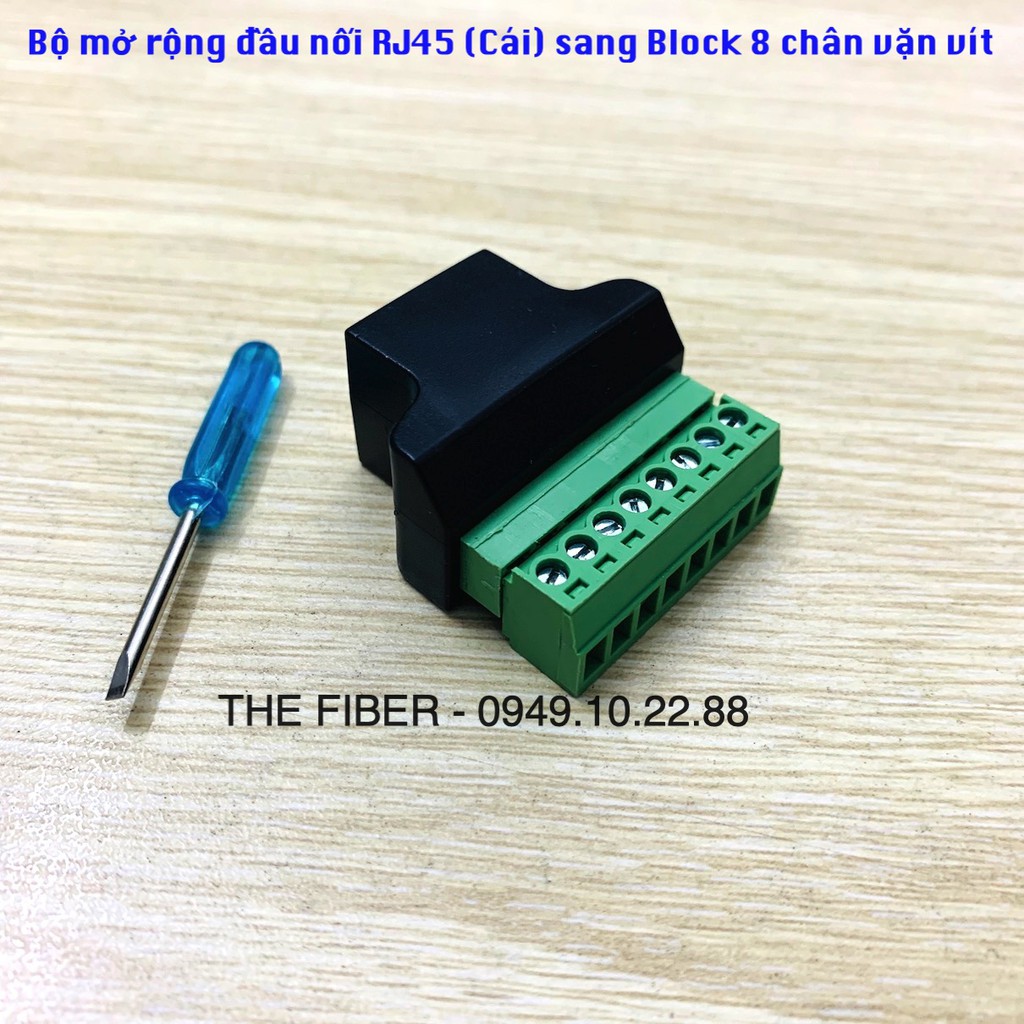 Bộ mở rộng đầu nối RJ45 sang Block 8 chân vặt vít