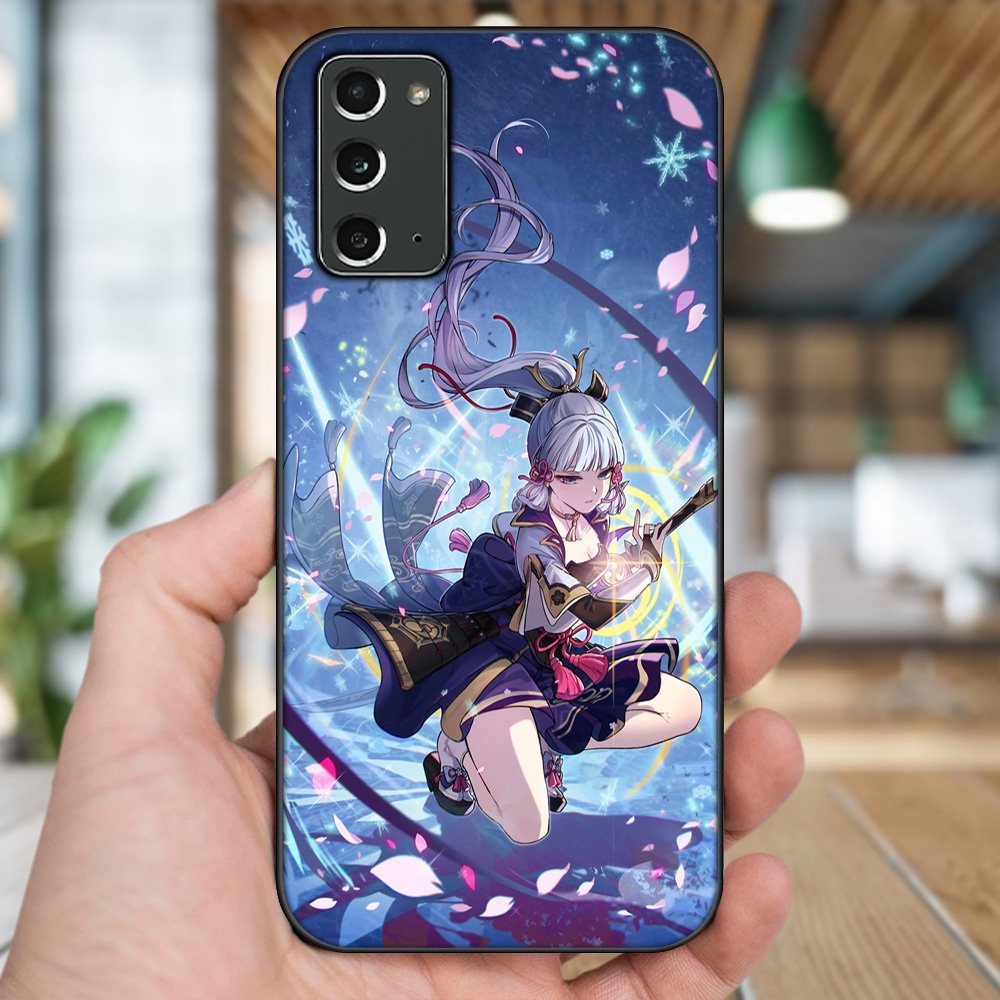 Ốp lưng Samsung Note 20 viền đen in hình Ayaka Genshin Impact