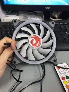Fan rgb red dragon v8