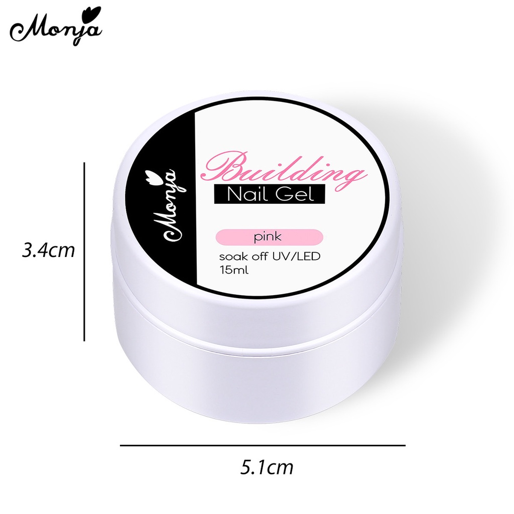 Sơn Móng Tay Gel UV Monja 15ML Không Dính Nhanh Chóng Tạo Hiệu Ứng Đèn Led 3D