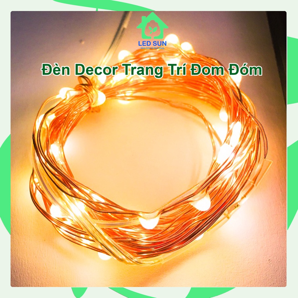 Đèn led trang trí phòng năng lượng mặt trời dây trang trí phòng ngủ decor bàn làm việc phòng khách phòng ngủ