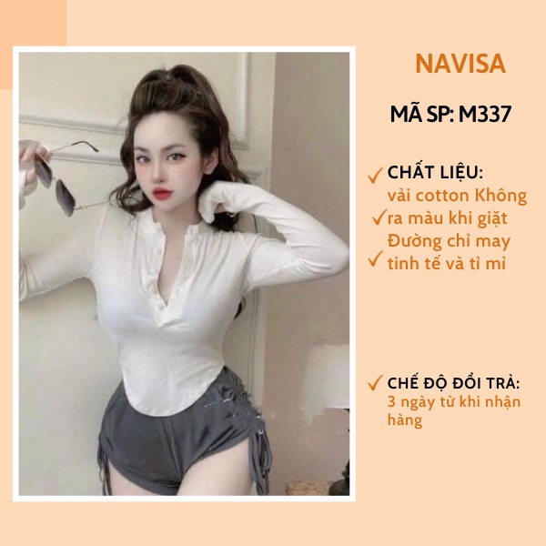 Áo crt bozip nữ tay dài NAVISA M337
