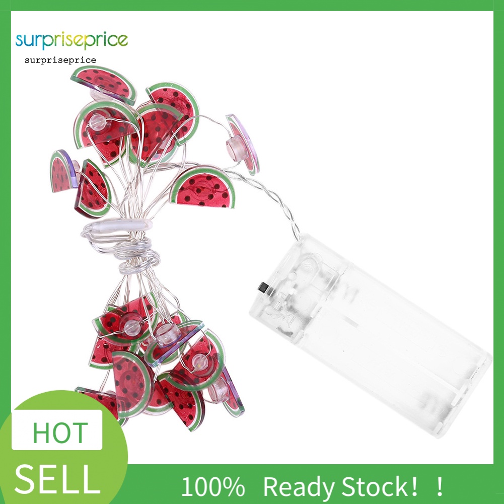 Dây Đèn LED Hình Quả Dưa Hấu Dễ Thương Dùng Pin Trang Trí Tiệc