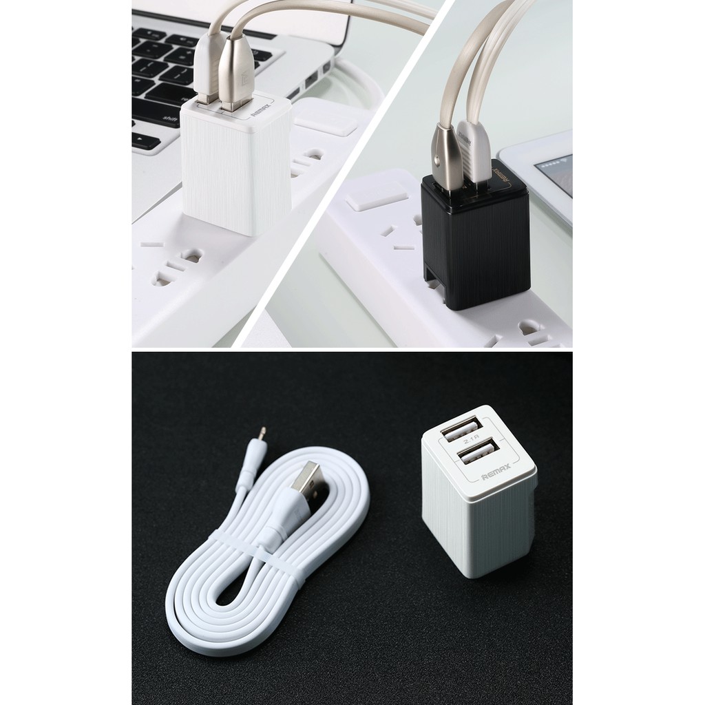 Bộ Cốc sạc và Cáp sạc Remax Elite Set RP-U28II 2.1A-3 chân sạc/Micro-USB/Type-C