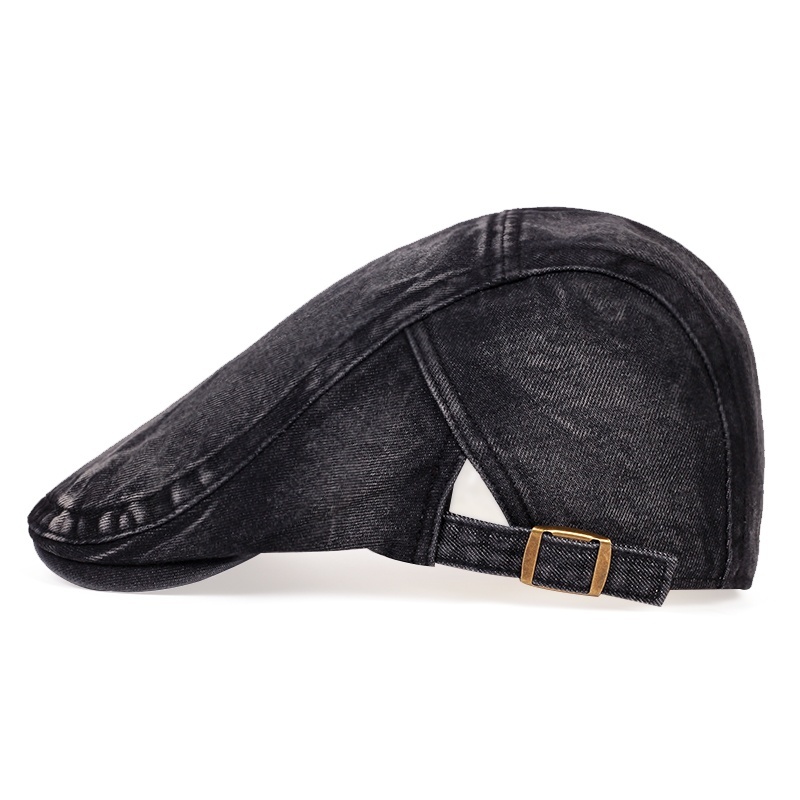 Mũ nồi cotton denim đơn giản cổ điển thời trang