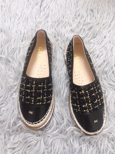 Giày lười nữ chất vải dạ êm chân siêu xinh | BigBuy360 - bigbuy360.vn