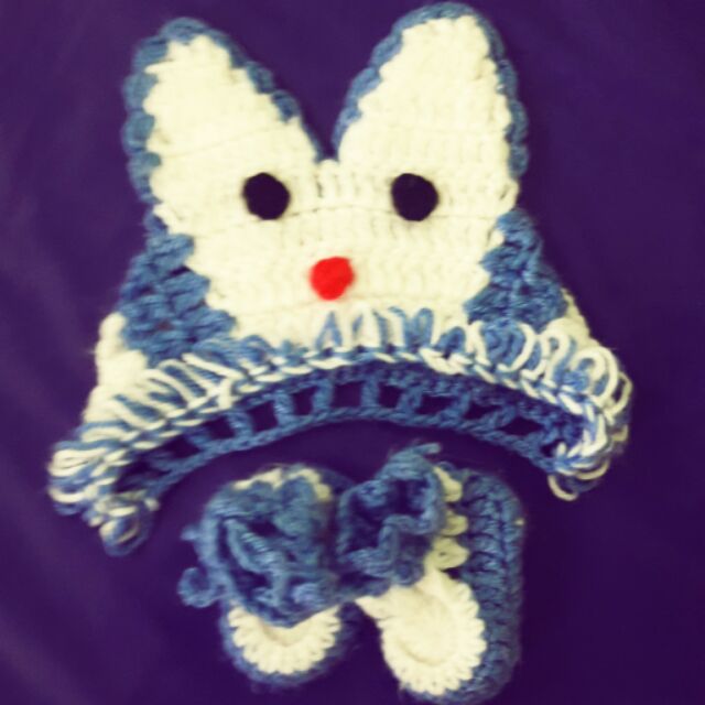 Bộ mũ len và giầy handmade