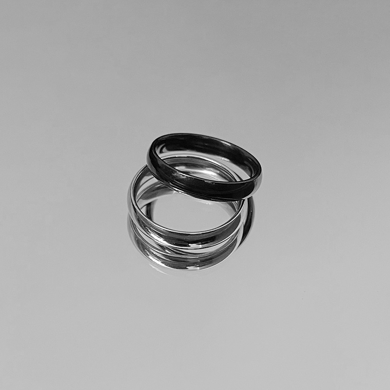 Nhẫn Trơn Bằng Thép Titan Nhẹ Đơn Giản Sang Trọng Cho Nam Nữ