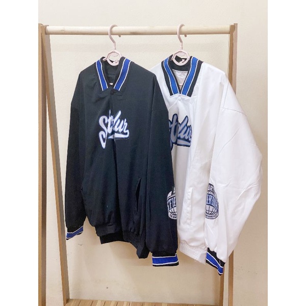 [ ảnh thật + video ] ÁO BOMBER / ÁO KHOÁC GIÓ nam nữ 2 lớp form rộng in chữ sturdur Unisex Nam Nữ