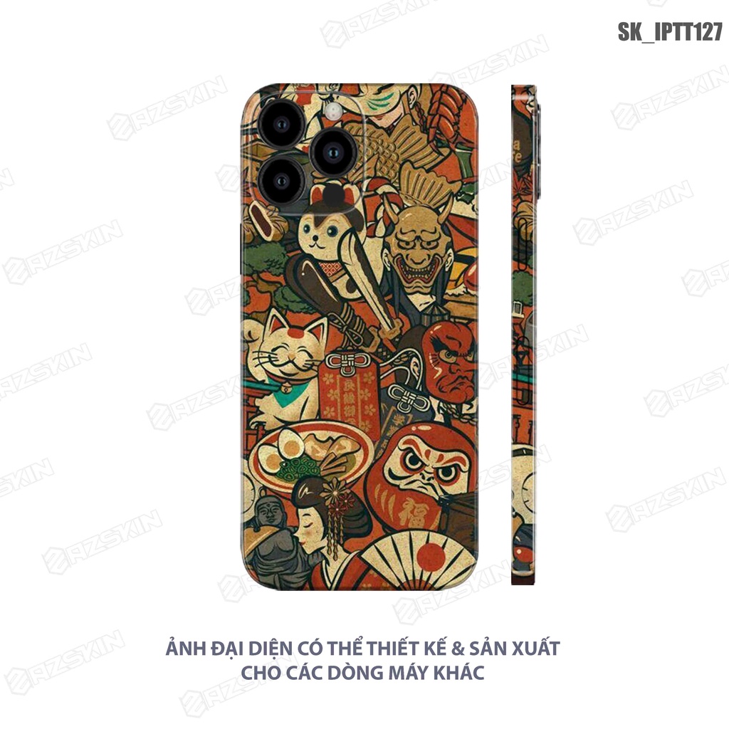Miếng Dán Skin Lưng Viền IPhone 7 - 13 Pro Max Độc Lạ |SK_IPTT127| Chất Liệu Film 3M Chính Hãng Bền Màu, Cắt Sẵn Dễ Dán