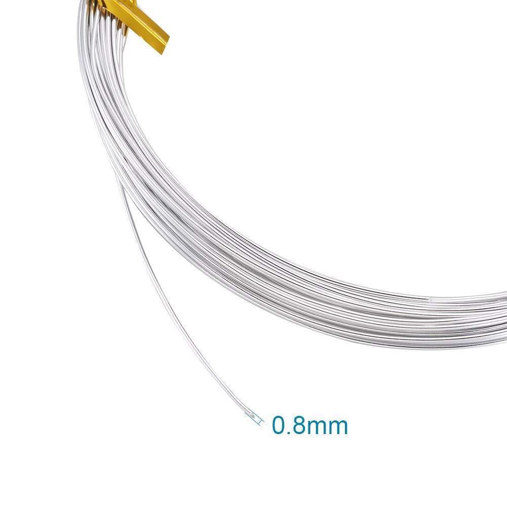 1 Cuộn Dây Nhôm Bạc 0.8 1.0 1.5mm Làm Trang Sức DIY Dài 10m