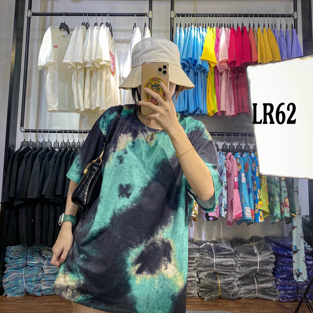 Áo thun loang màu 𝑭𝒓𝒆𝒆𝒔𝒉𝒊𝒑 Áo phông unisex LR62 vải cotton xượt poli co giãn thấm hút tốt, không xù lông