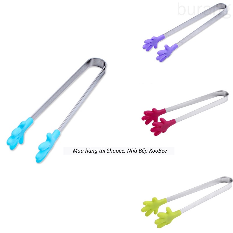 Kẹp gắp thức ăn đồ nóng Silicon chịu nhiệt KOOBEE - Kẹp gắp đá đồ nướng salad đồ ăn dặm cho bé