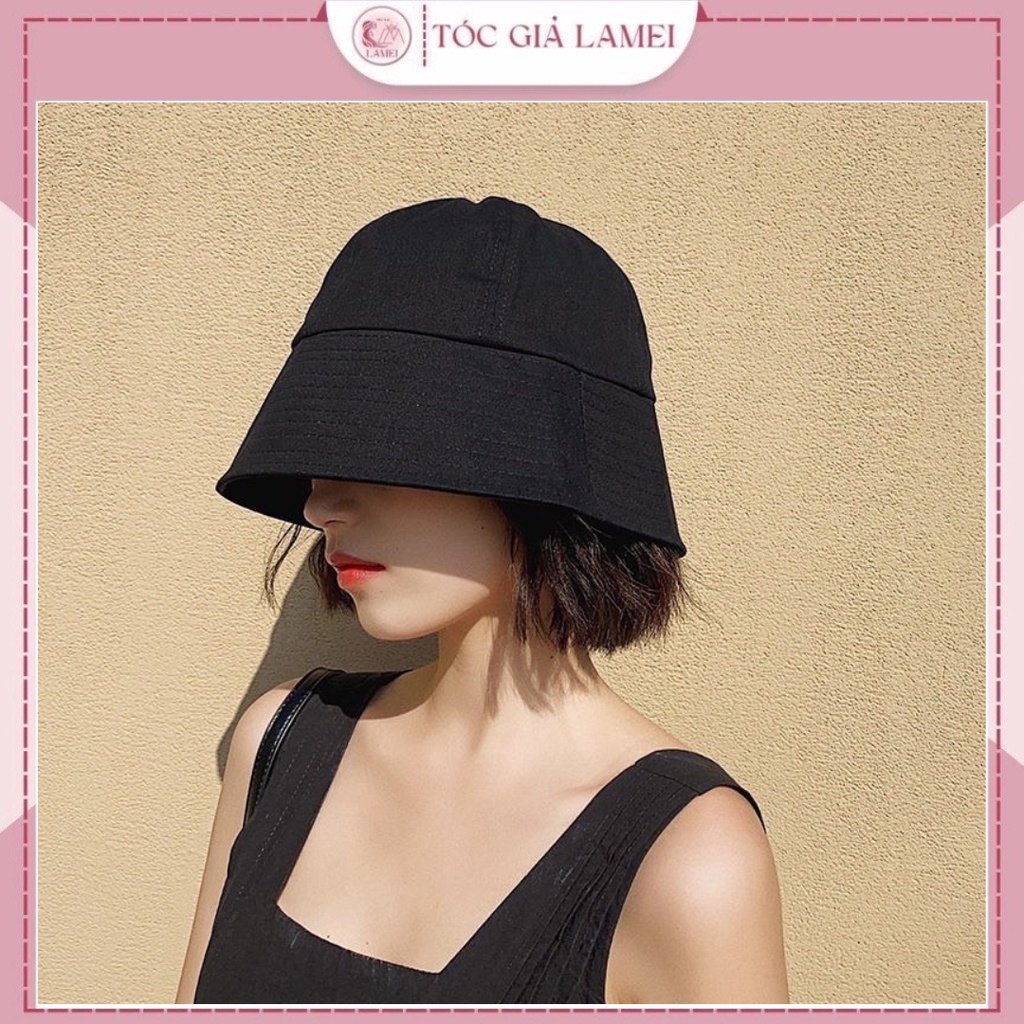 Mũ bucket trơn vành nón tai bèo tròn thời trang phong cách unisex nam nữ