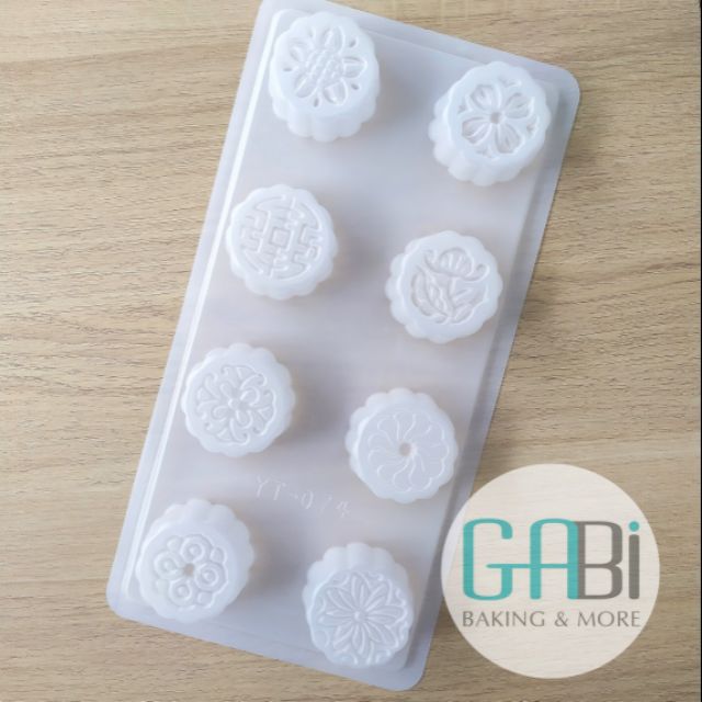 Khuôn rau câu trung thu 8 hình mini (bánh 50g)