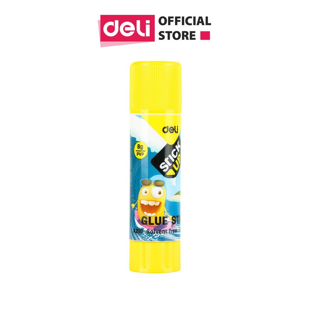 Hồ khô kết dính mạnh 8g Deli, Vàng - 1 lọ - EA21010