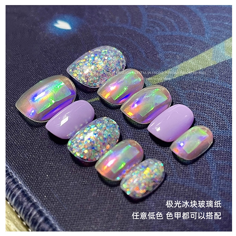 Giấy phản quang ẩn Gel tạo hiệu ứng ánh sáng siêu đẹp loại tốt dày, size 4*50cm