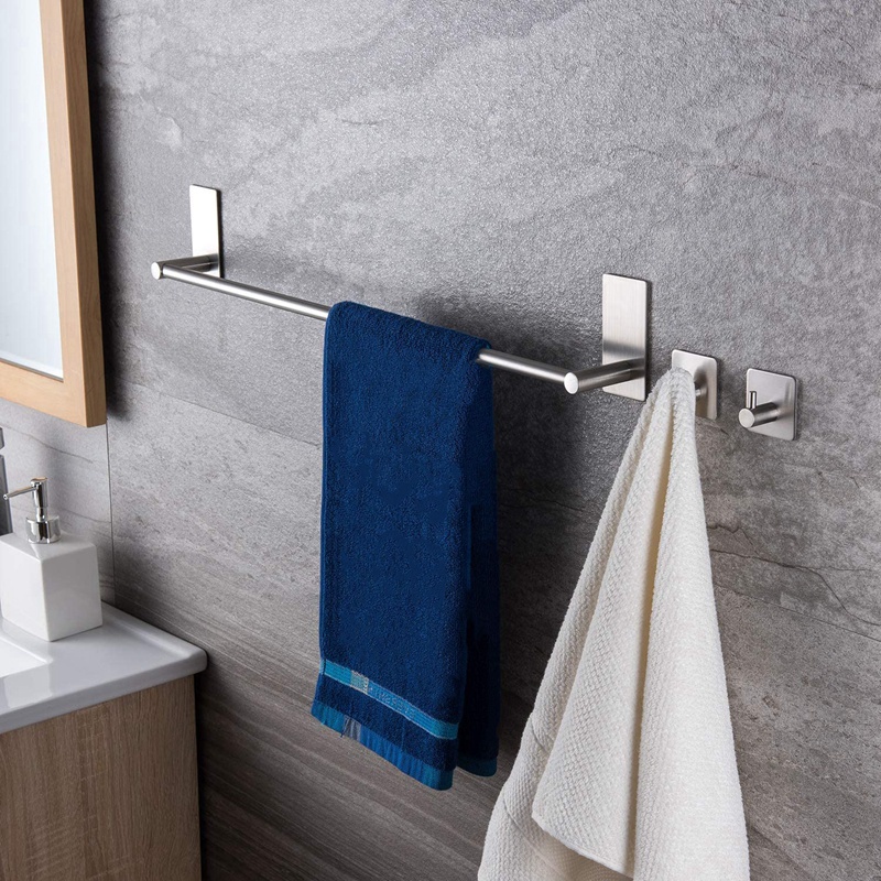 Giá Đỡ Khăn Tắm 16 Inch Có 2 Móc Dán Tường Tiện Dụng