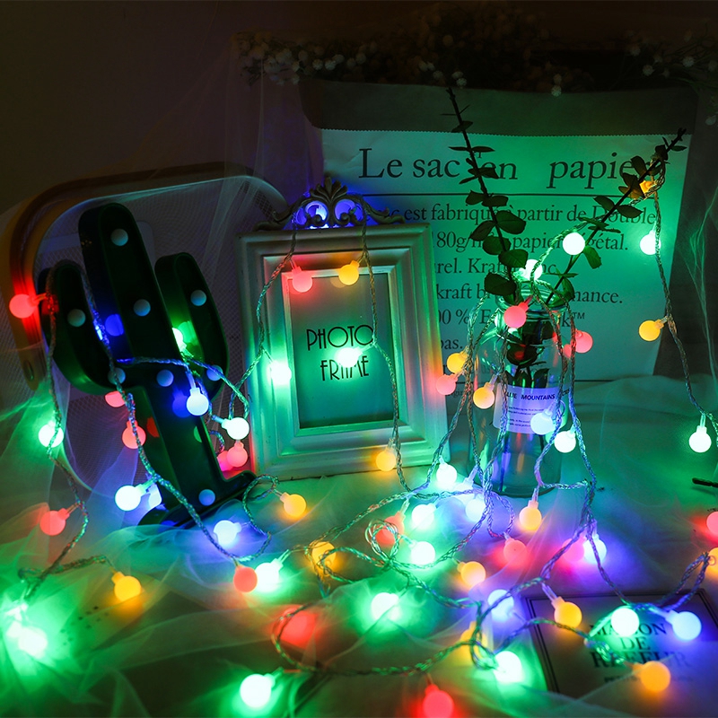 Dây Đèn LED Bóng Tròn 150cm/300cm Trang Trí Đa Dụng