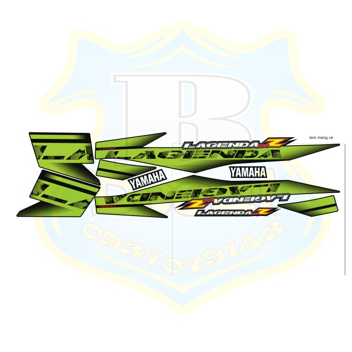 ( Quí khách vui lòng mang ra tiệm cho thợ dán ) Tem jupiter LAGENDA