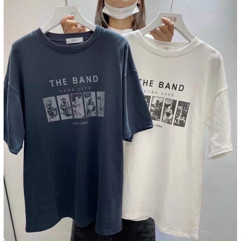 Áo thun chữ THE BAND - phông 3158 chất dày