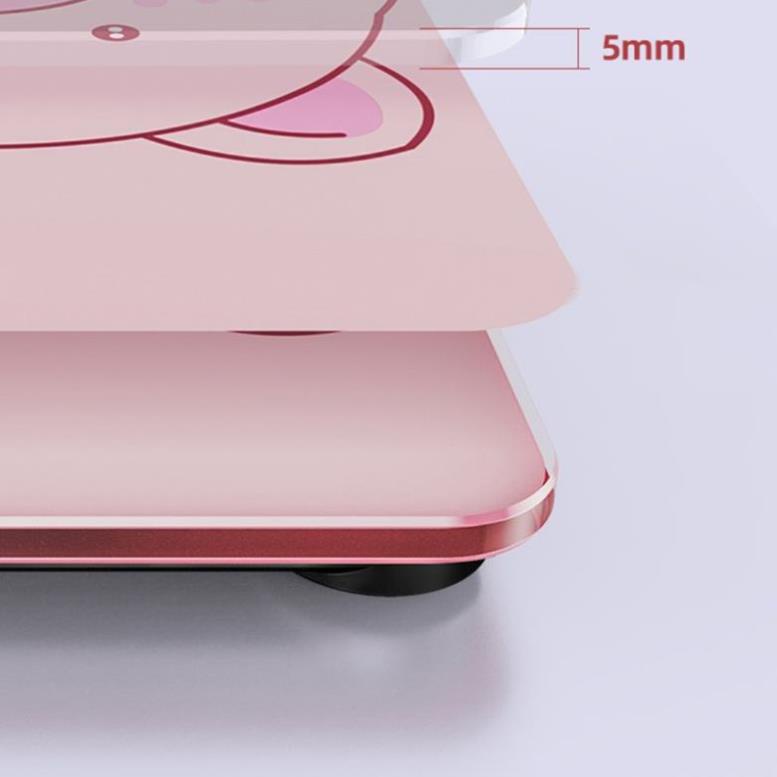 Cân sức khỏe điện tử hình chú heo màu hồng cute thay pin cân sức khỏe gia đình  BN