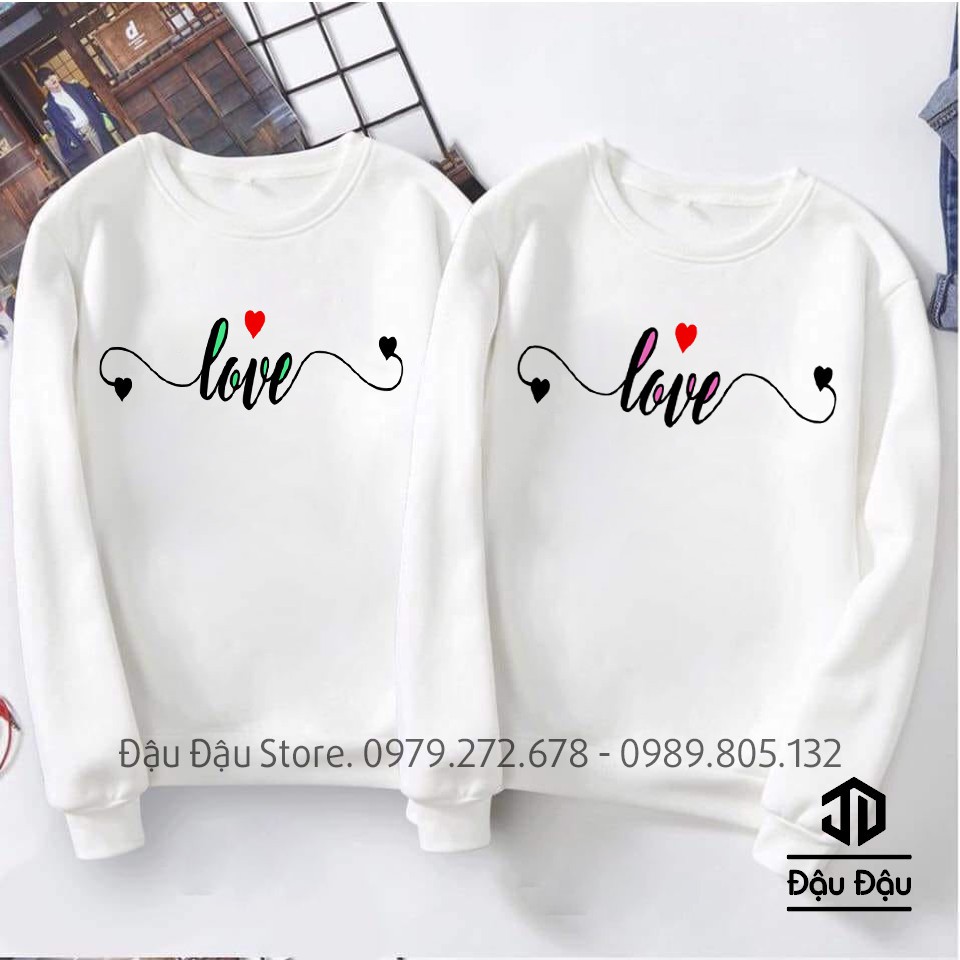 ÁO ĐÔI NAM NỮ THỜI TRANG, ÁO CẶP NỈ HÀNG LOẠI 1 GIÁ TẬN XƯỞNG
