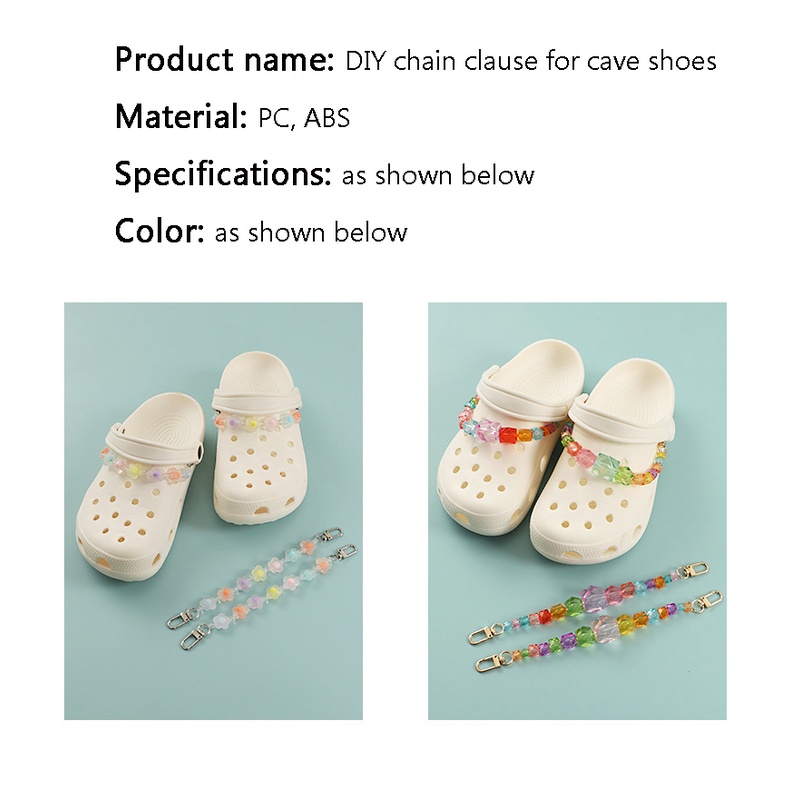 1 Mặt Charm Dây Xích Kim Loại Đính Đá Trang Trí Giày Thể Thao Tái Sử Dụng Được DIY 1 pcs