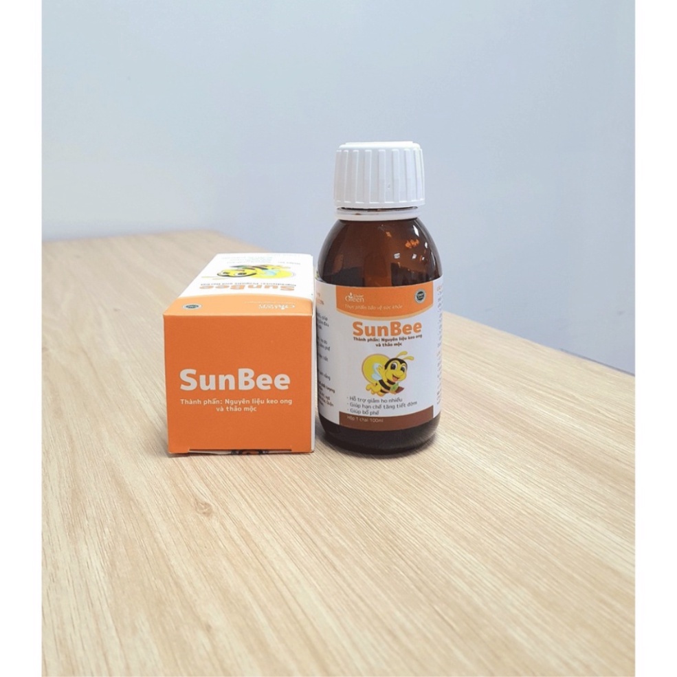 Siro ho SunBee, giảm ho, đau rát họng với Keo ong và Tinh dầu tía tô - Lọ 100 ml