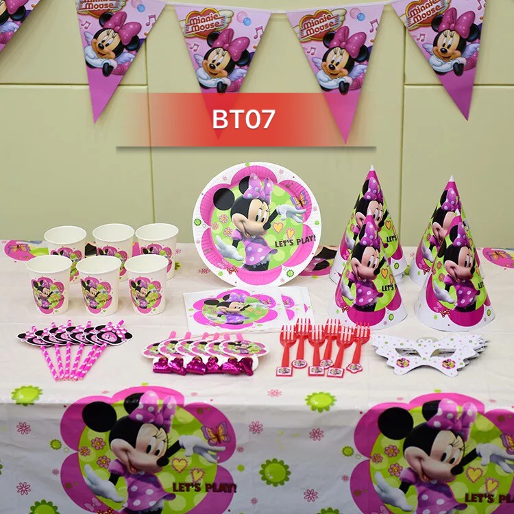 Set bàn tiệc hình chuột mickey cho bé BT07