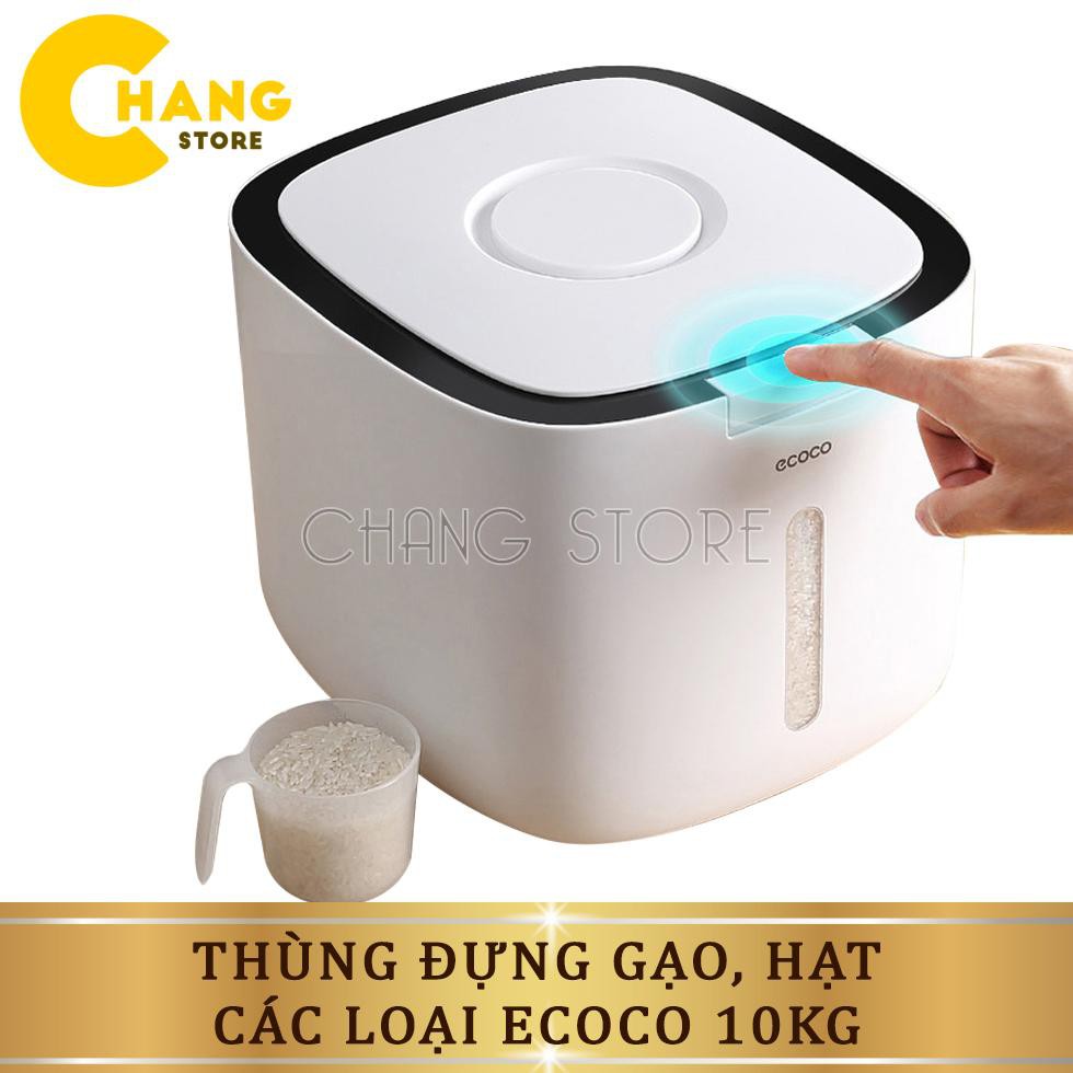 Thùng đựng gạo Ecoco cao cấp chống côn trùng, ẩm mốc cực tốt bảo vệ hạt gạo luôn được sạch