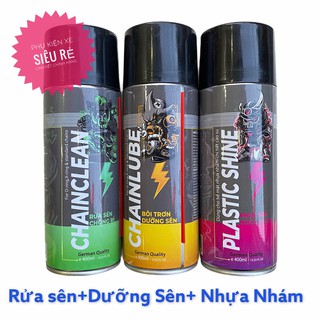 Combo 3 Chai Dưỡng Sên + Rửa Sên + Phục Hồi Nhựa Nhám SPRAKING Siêu Rẻ