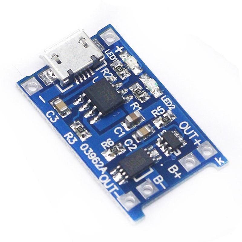 Mạch sạc pin Li-ion 18650 3.7V bảo vệ sạc và xả 1 pin Li-ion 3.7V và có led báo sạc