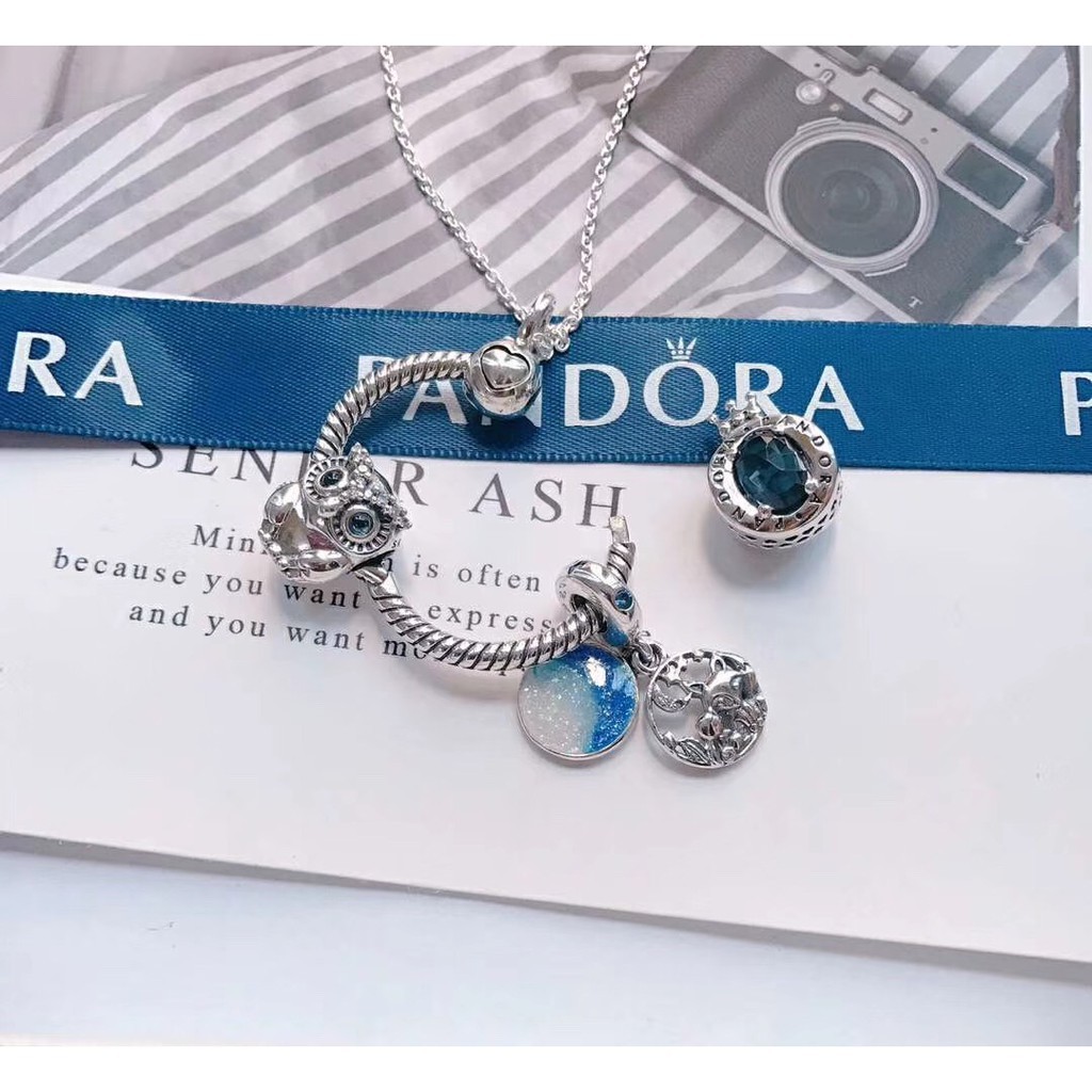 Pandora Mặt Dây Chuyền Bạc 925 Tự Làm Trang Sức Thời Trang Cho Nữ