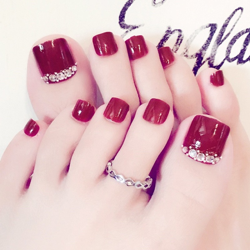 Bộ 24 móng chân giả cao cấp