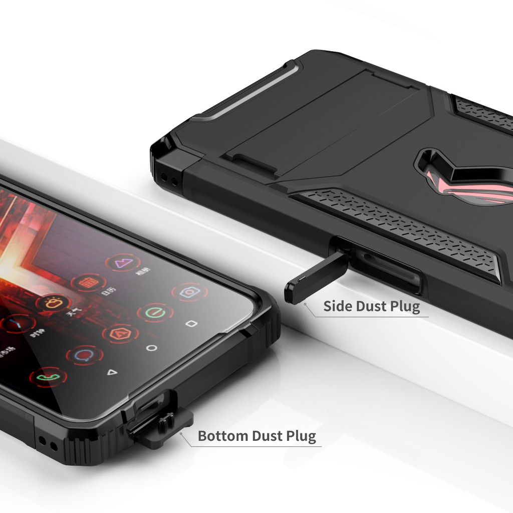 Ốp điện thoại chống rơi và dạng giáp cấp chuyên nghiệp có giá đỡ cho Asus Rog Phone 2