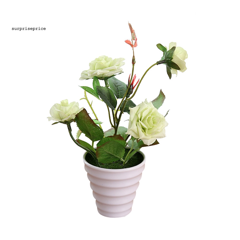 1 Cây Hoa Hồng Nhân Tạo Dùng Cho Trang Trí Văn Phòng, Phòng Khách, Vườn Cây