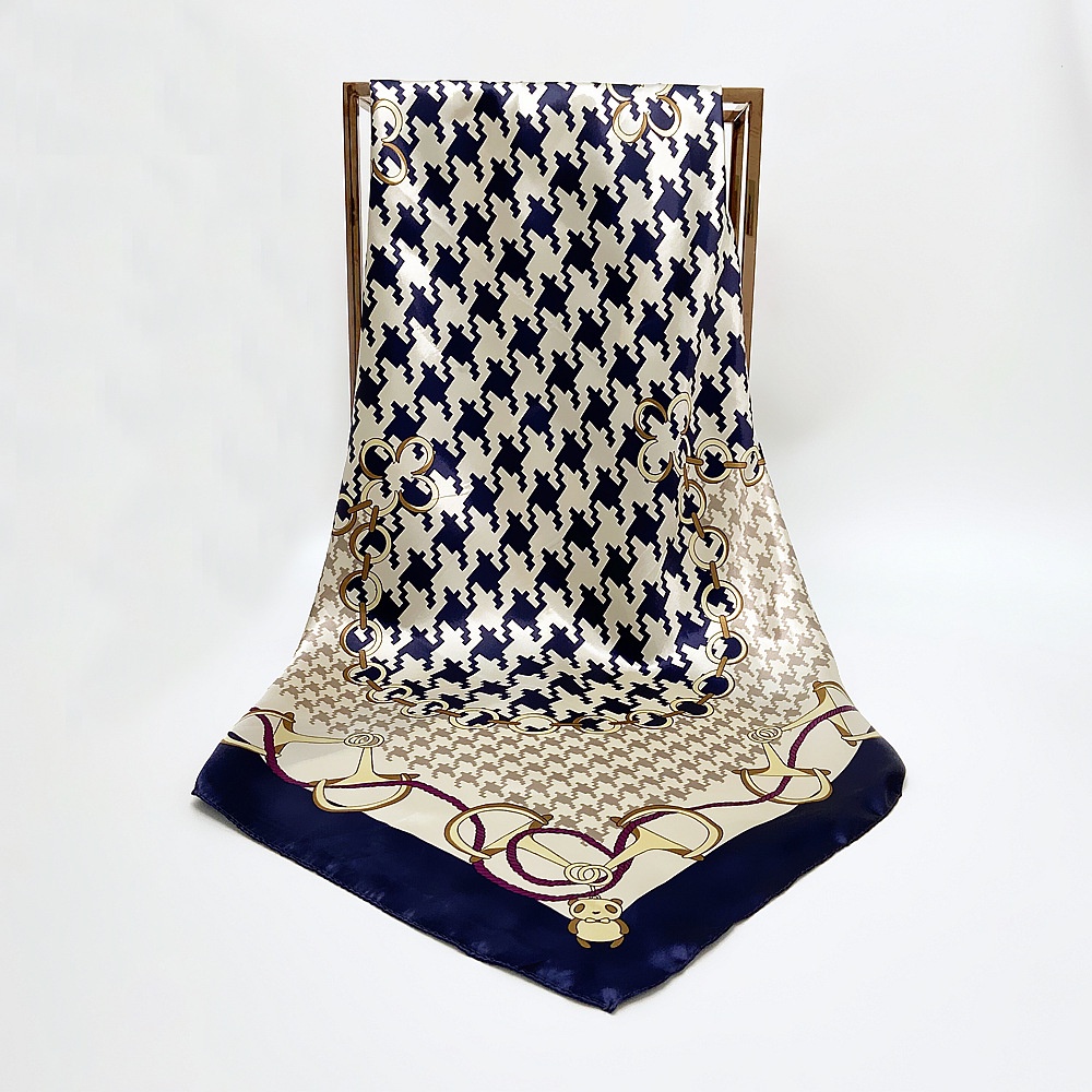 Khăn Vuông satin In Họa Tiết Thời Trang 90CM (35.4inch) WJ1003-06
