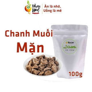 Ô mai chanh muối chua mặn Phan Huệ túi Zip 100g giảm ho rát họng đặc sản Hà Nội