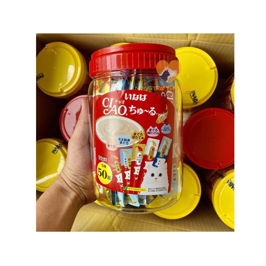Hộp 50 Thanh Súp Thưởng Ciao Nhật Bản Mix Vị